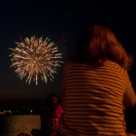 Watching fireworks in St. Ignace, MI on July 21, 2012